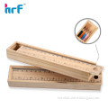 Drawer Type Wooden pencil Case With Ruler